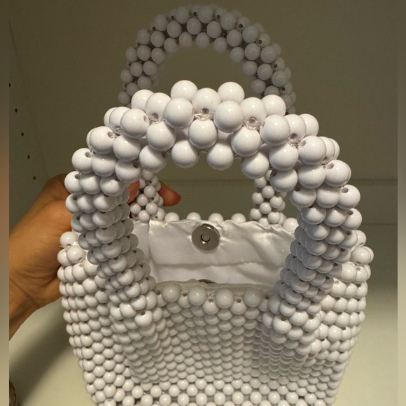 Dual Handle Mini Beaded Bag - Picture 12 of 16